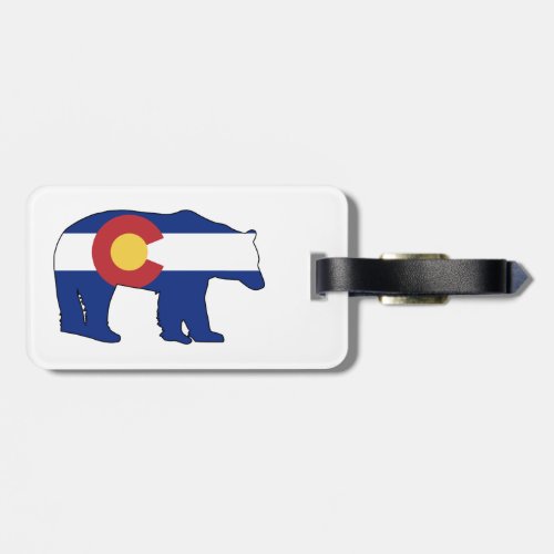 Colorado Bear Flag Luggage Tag