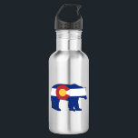 Colorado Bear Flag Stainless Steel Water Bottle<br><div class="desc">Colorado is THE Rocky Mountain state.  It has everything you need to satisfy your mountain hunger.</div>