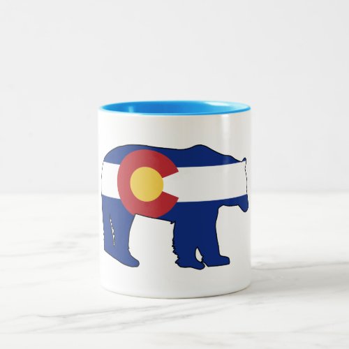 Colorado Bear Flag Two_Tone Coffee Mug