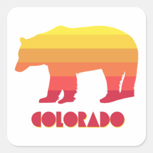 Colorado Bear Square Sticker