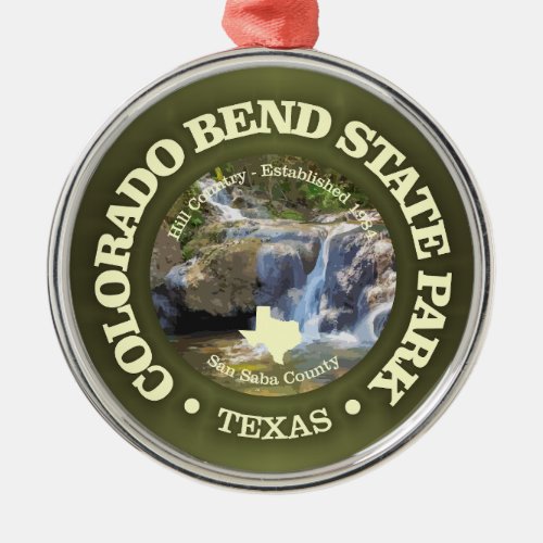 Colorado Bend SP Metal Ornament