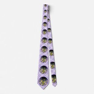Colorado Blue Columbine Painting - Original Art Neck Tie