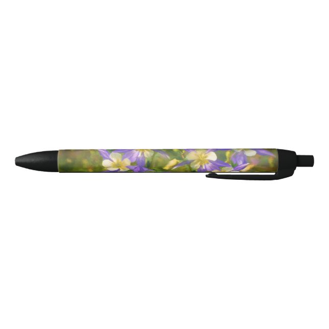 Colorado Blue Columbine Painting - Original Art Pen (Bottom)