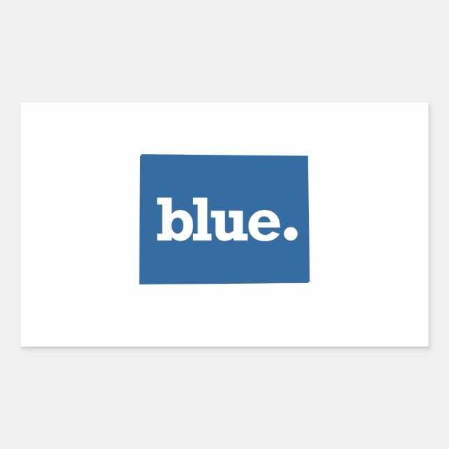 COLORADO BLUE STATE RECTANGULAR STICKER (Front)
