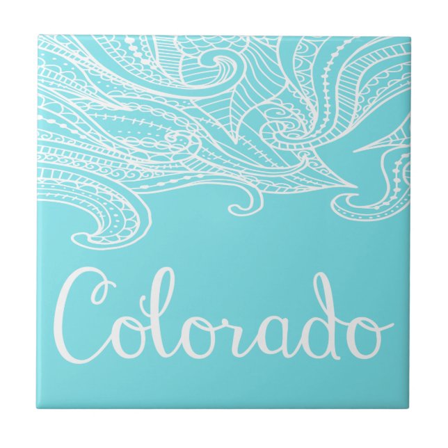 Colorado Boho Ceramic Tile (Front)