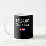 Colorado Born &amp; Raised Denver Map Flag Co Souvenir Coffee Mug