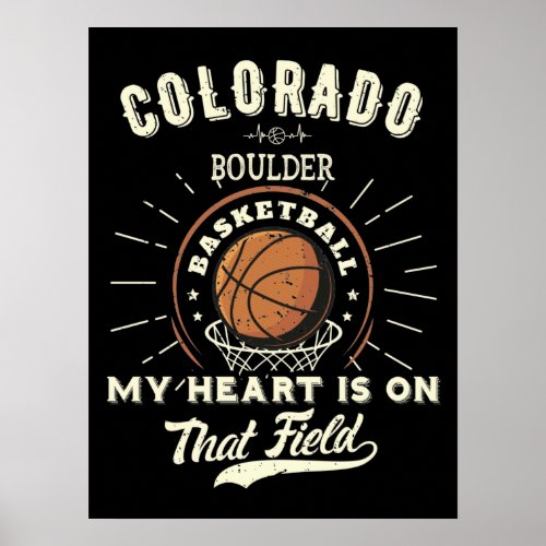 Colorado Boulder American Basketball Poster