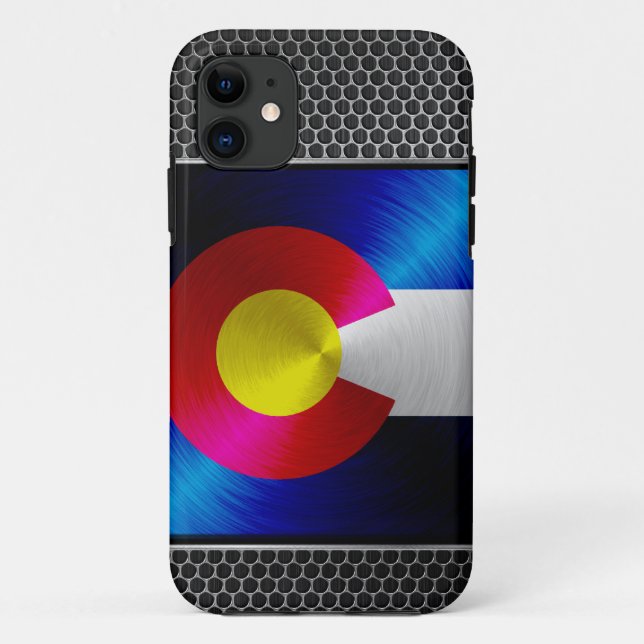 Colorado brushed metal flag Case-Mate iPhone case (Back)