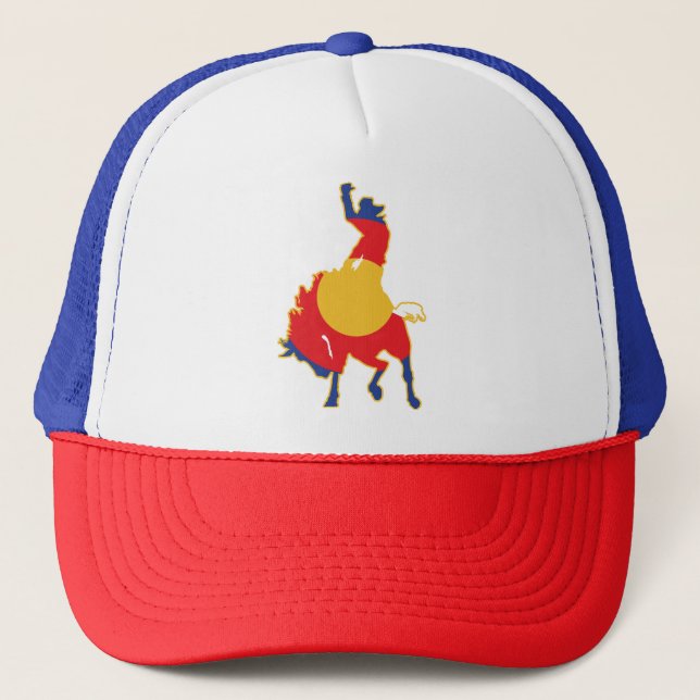 Colorado Buckig Bronco Cowboy Trucker Hat (Front)