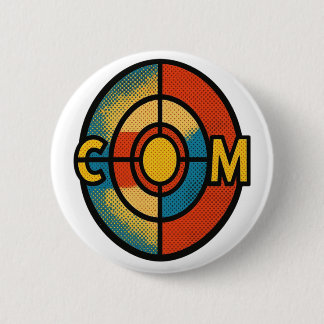 Colorado Bullseye Halftone Flag Button