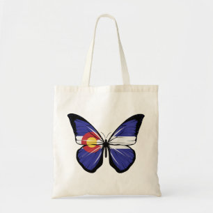 Colorado Butterfly Flag Tote Bag