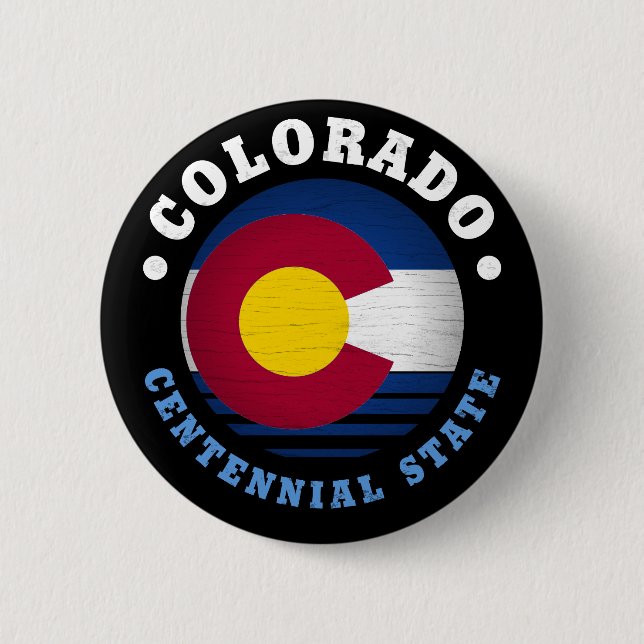 COLORADO CENTENNIAL STATE FLAG BUTTON (Front)