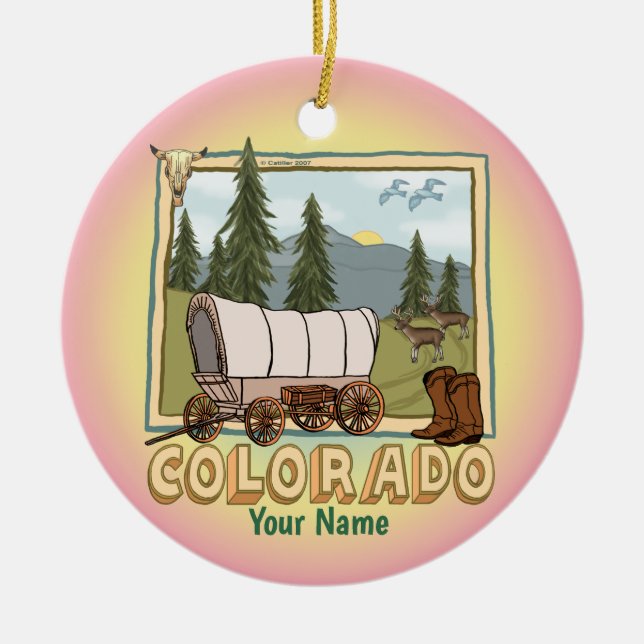 Colorado  ceramic ornament (Front)