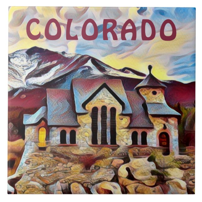COLORADO - Chapel on the Rock, Allenspark, CO Ceramic Tile (Front)