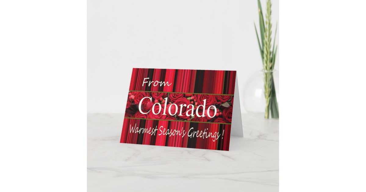 Colorado Christmas Card, state specific Holiday Card | Zazzle.com