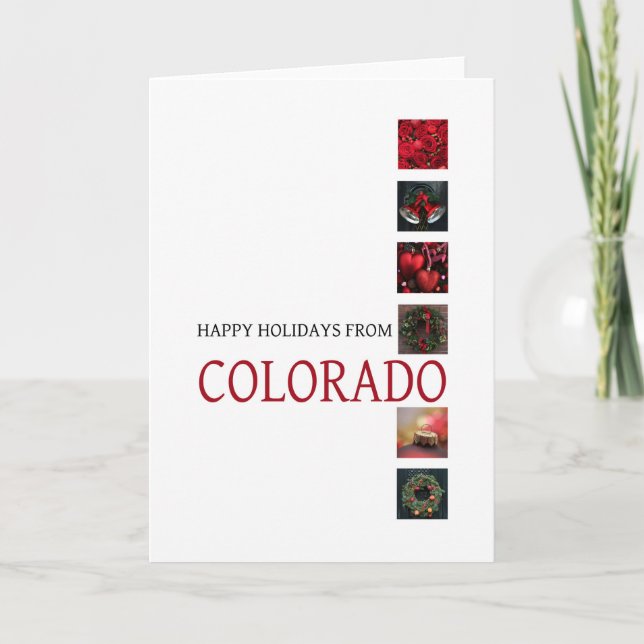 Colorado  Christmas Card, state specific Holiday Card (Front)
