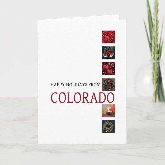 Colorado Christmas Card with ornaments (Front)