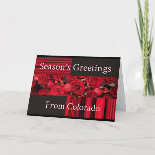 Colorado Christmas Card with roses