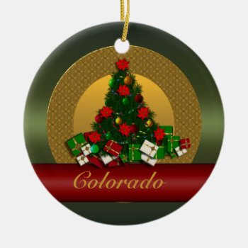 Colorado Christmas Tree Ornament by christmas_tshirts at Zazzle