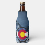 Colorado Circular Flag Bottle Cooler at Zazzle