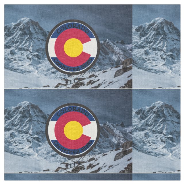 Colorado Circular Flag Fabric (Close Up)