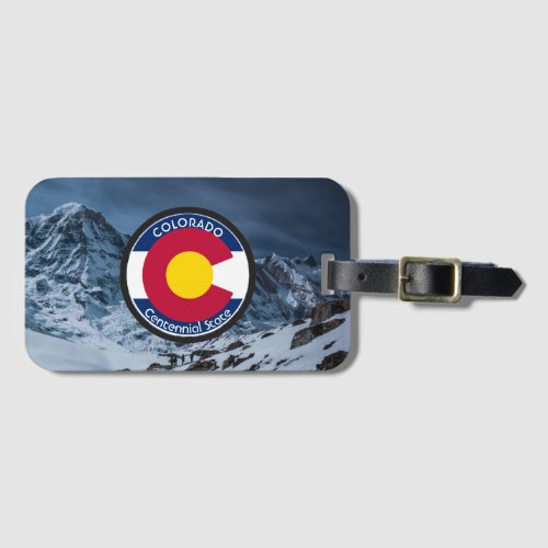 Colorado Circular Flag Luggage Tag