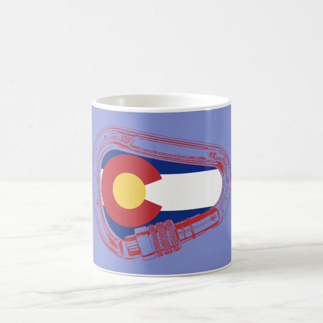 Colorado Climbing Carabiner Coffee Mug (Center)