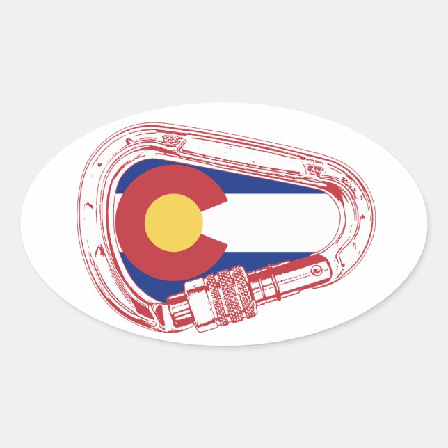 Colorado Climbing Carabiner Oval Sticker (Front)