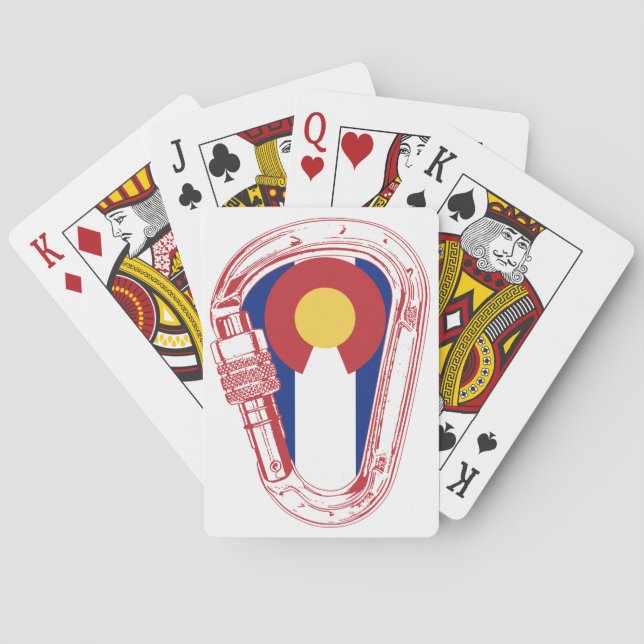 Colorado Climbing Carabiner Poker Cards (Back)