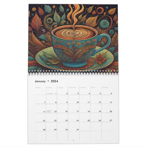 Colorado Coffee Shop Espresso Chai Tea Cafe Calendar