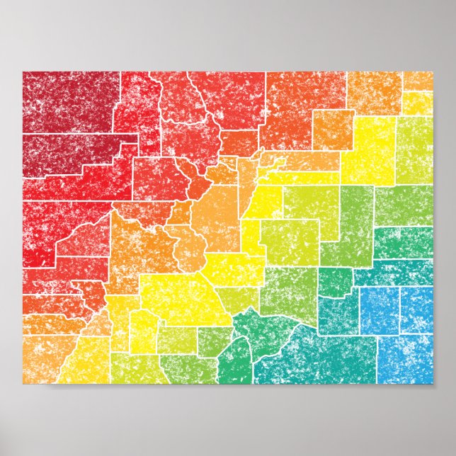 colorado color counties poster (Front)