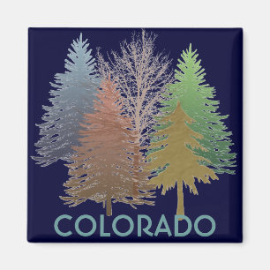 Colorado colorful trees souvenir magnet