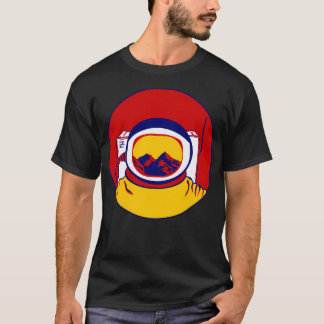 Colorado Colors Cartoon Astronaut T-Shirt