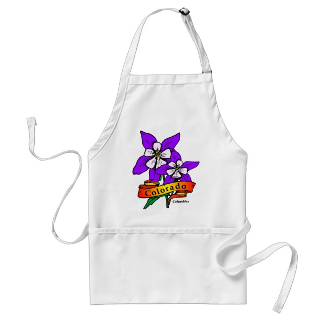 Colorado Columbine Adult Apron (Front)