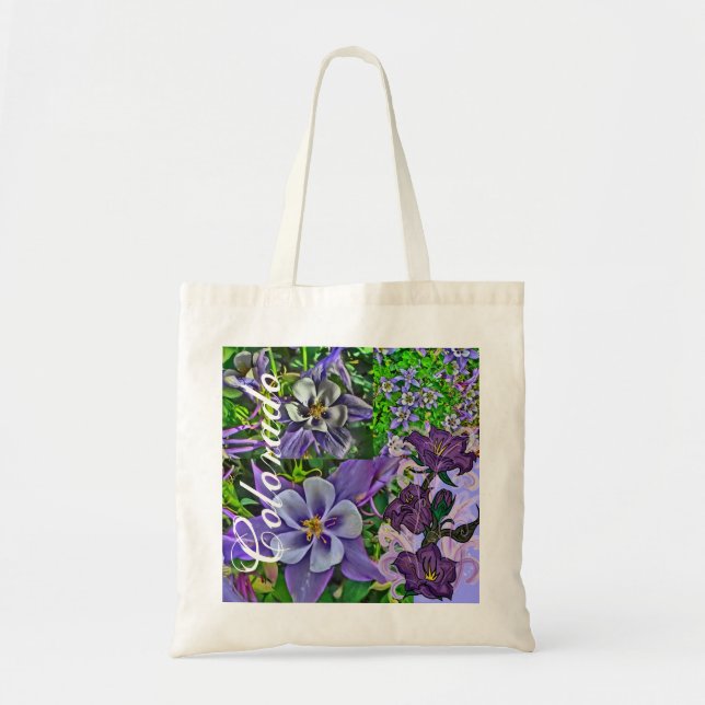 Colorado columbine reusable bag (Front)