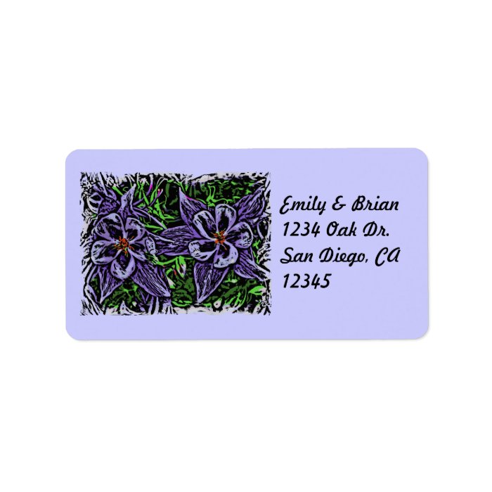 Colorado columbines address labels