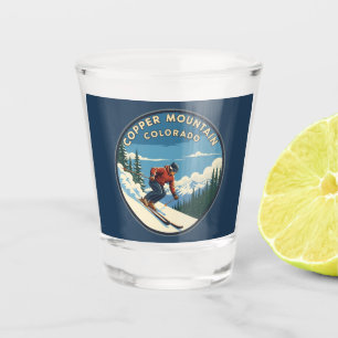 Colorado Copper Mountain Skier Skiing Shot Glass