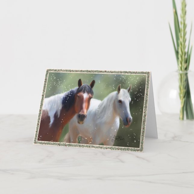 Colorado Country Christmas Horse card (Front)