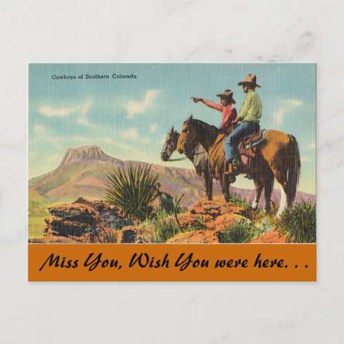 Colorado Cowboys of Southern Colorado Postcard