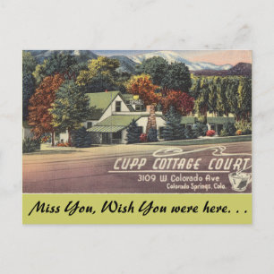 Colorado, Cupp Cottage Court Postcard