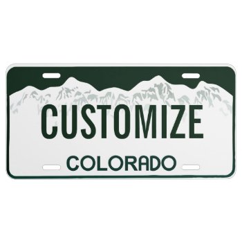 Colorado Custom License Plate by StargazerDesigns at Zazzle