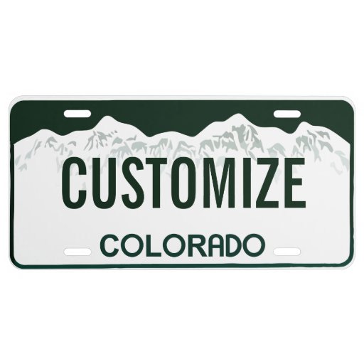 Colorado Custom License Plate | Zazzle