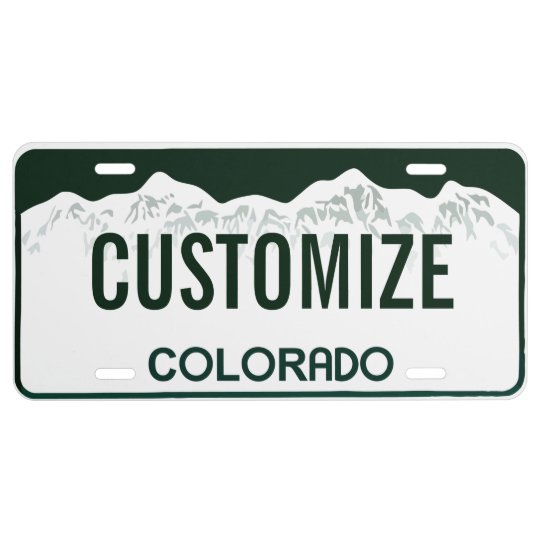 Colorado Custom License Plate