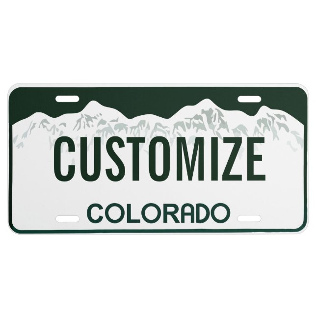 Colorado Custom License Plate (Front)