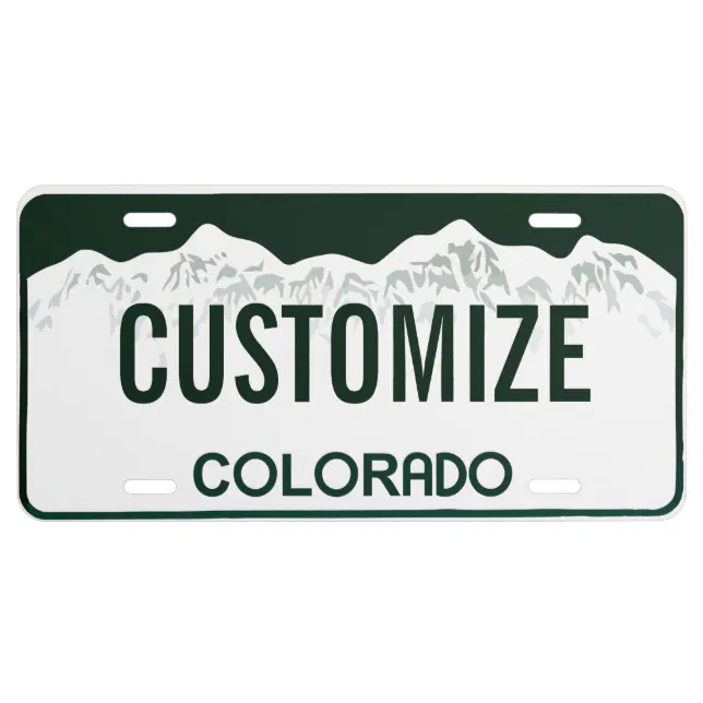 Colorado Custom License Plate | Zazzle