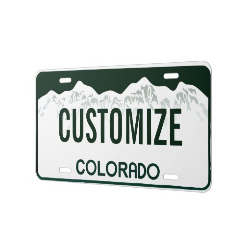 Colorado Custom License Plate | Zazzle