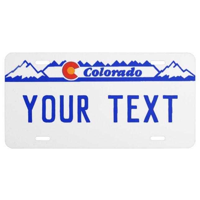 Colorado Custom License Plate (Front)