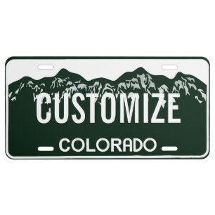 Colorado Custom License Plate Inverted