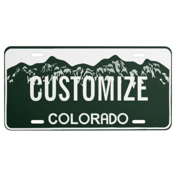 Colorado Custom License Plate Inverted by StargazerDesigns at Zazzle