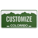 Colorado Custom License Plate Inverted 2 at Zazzle